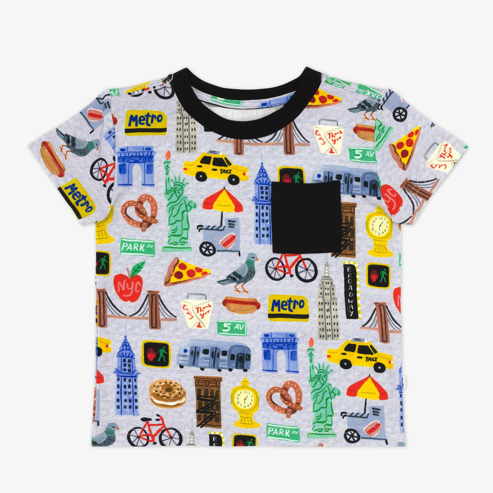 Flat lay of the The Big Apple Relaxed Pocket Tee