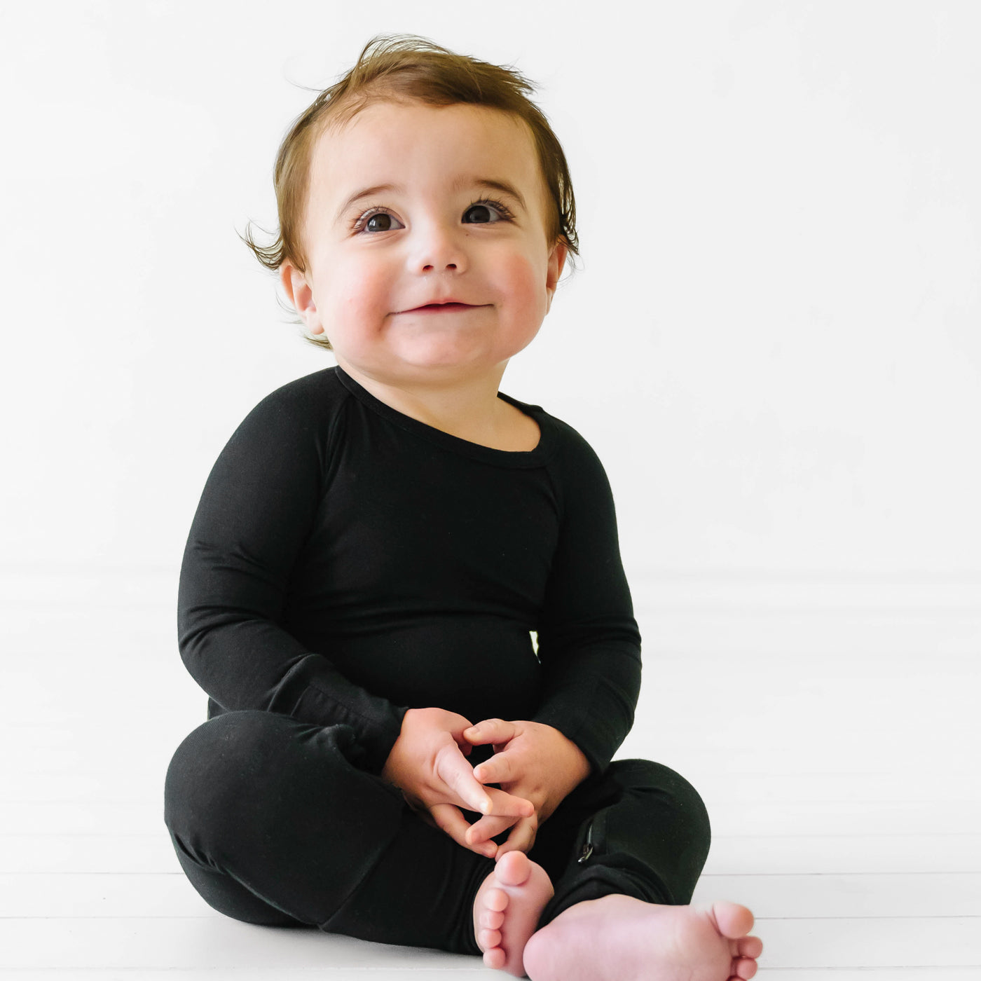 Crescent Zippy - Black Bamboo Viscose Crescent Zippy