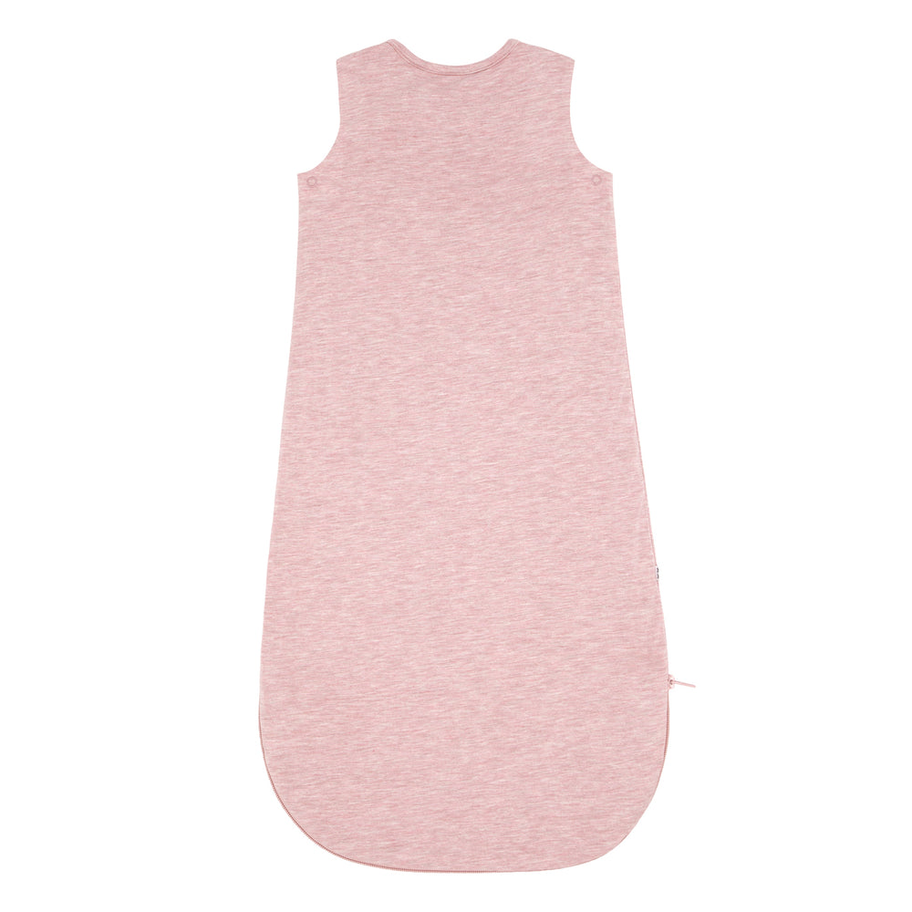 Flat lay image of the back of a Heather Mauve sleepy bag
